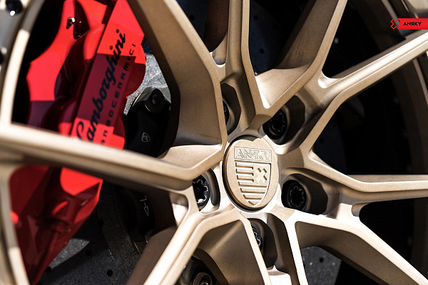 Фото дисков Anrky AN32 Сатиновая шампань на Lamborghini Aventador