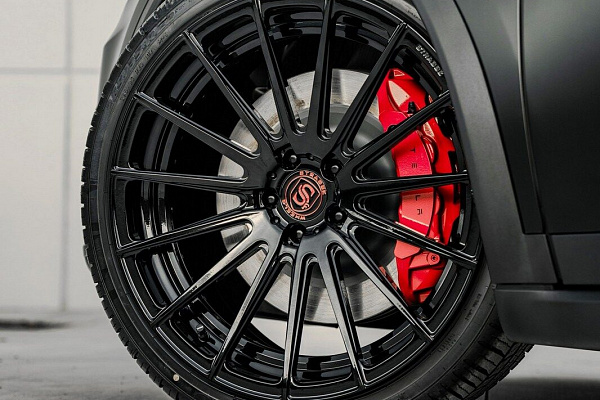 Фото дисков Strasse Wheels SV15 Deep Concave Duoblock Черный глянец на Tesla Model X