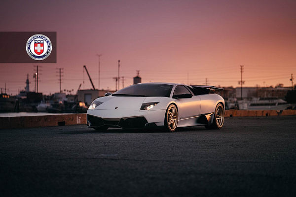 Фото дисков HRE S107 Сатиновое золото на Lamborghini Murcielago