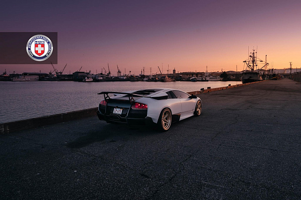 Фото дисков HRE S107 Сатиновое золото на Lamborghini Murcielago