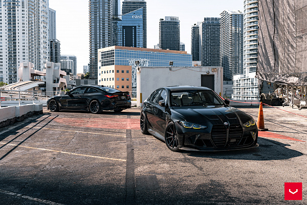 Фото дисков Vossen HF-3 Черный сатин на BMW 4/M4 (G22/G82)