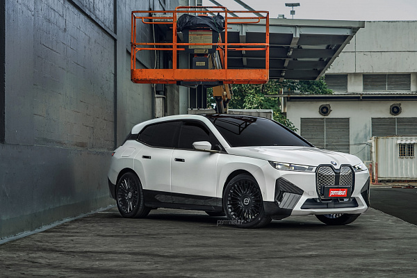 Фото дисков Brixton Forged LX01 Черный сатин на BMW iX