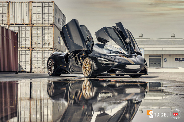 Фото дисков Vossen S17-01 Глянцевое золото на McLaren 720S