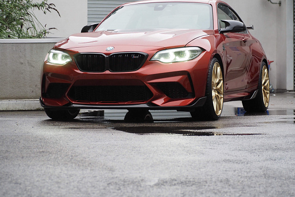 Фото дисков HRE P200 Сатиновое золото на BMW 2/M2 (F22/F87)