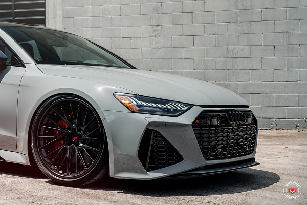 Фото дисков Vossen EVO-6T (3-Piece) Черный сатин на Audi A/RS 7 (4K)