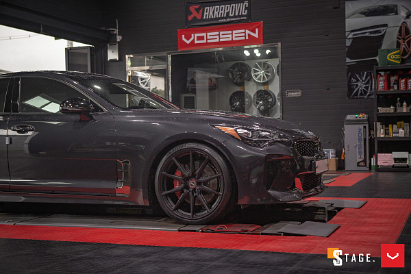 Фото дисков Vossen HF-3 Черный сатин на Kia Stinger