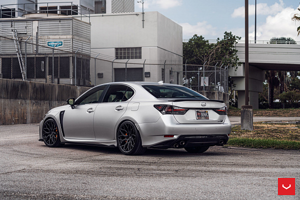 Фото дисков Vossen HF-2 Черный сатин на Lexus GS IV