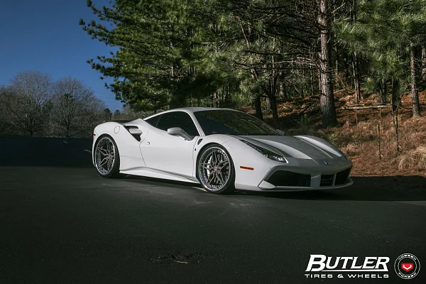 Фото дисков Vossen M-X1 (3-Piece) Сатиновый темный лак на Ferrari 488