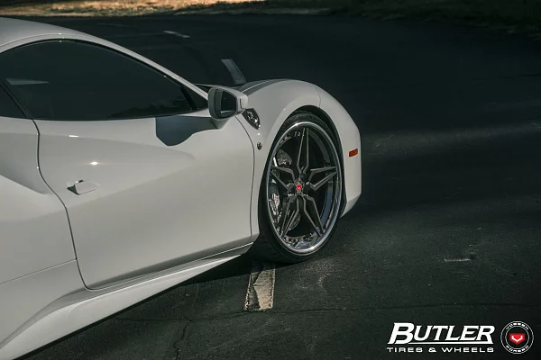 Фото дисков Vossen M-X1 (3-Piece) Сатиновый темный лак на Ferrari 488