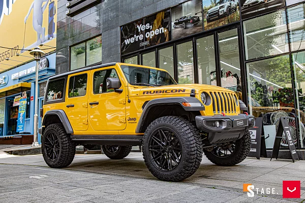 Фото дисков Vossen HF-7 Черный глянец на Jeep Wrangler IV (JL)