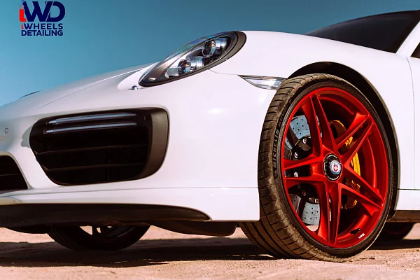 Фото дисков HRE P207 Красный сатин на Porsche 911 VII