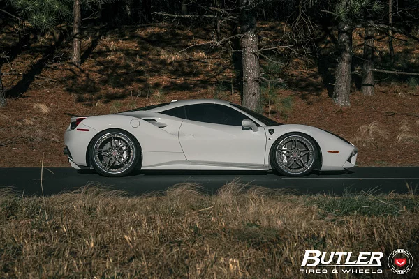 Фото дисков Vossen M-X1 (3-Piece) Сатиновый темный лак на Ferrari 488