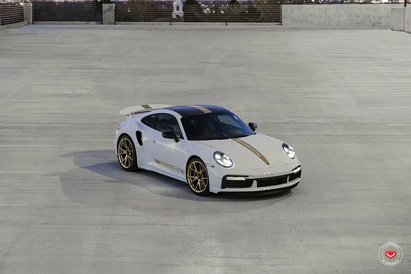 Фото дисков Vossen RS19 Глянцевое золото на Porsche 911 VIII