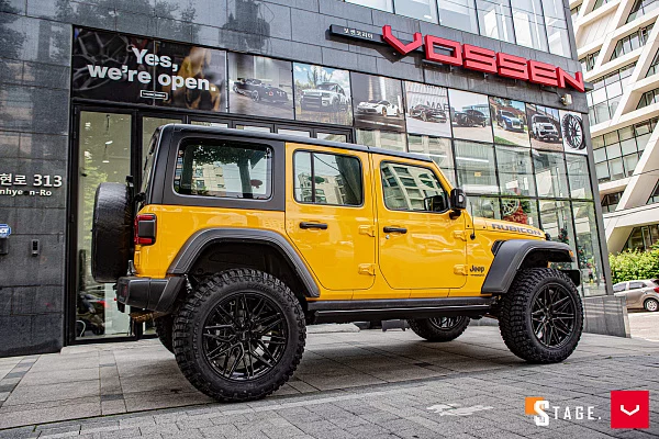 Фото дисков Vossen HF-7 Черный глянец на Jeep Wrangler IV (JL)