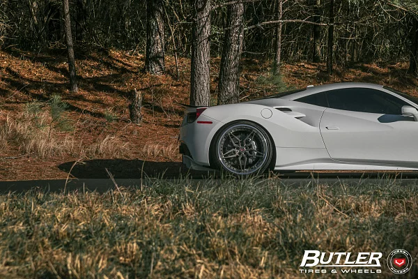 Фото дисков Vossen M-X1 (3-Piece) Сатиновый темный лак на Ferrari 488