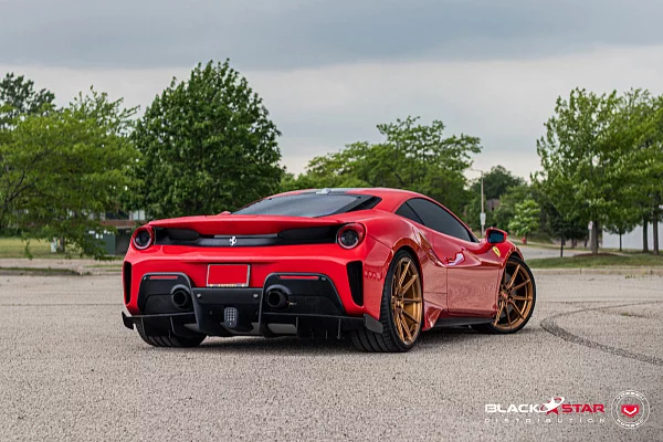 Фото дисков Vossen EVO-2R Глянцевая темная медь на Ferrari 488