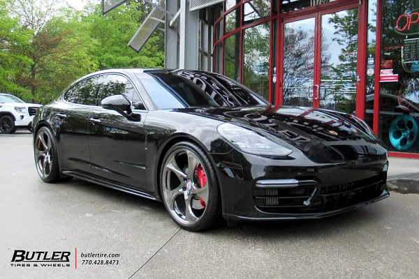 Фото дисков HRE 522M Полированный лак на Porsche Panamera III