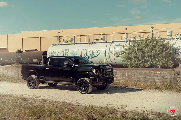 Фото дисков Vossen LCX-02 Черный сатин на GMC Sierra IV