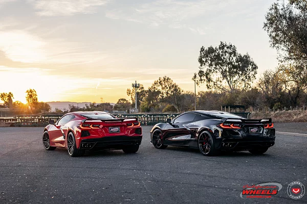 Фото дисков Vossen S21-01 Черный глянец на Chevrolet Corvette C8