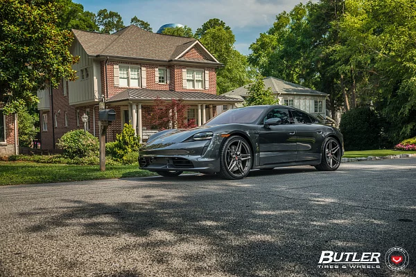 Фото дисков Vossen EVO-1 Глянцевый темный лак на Porsche Taycan I