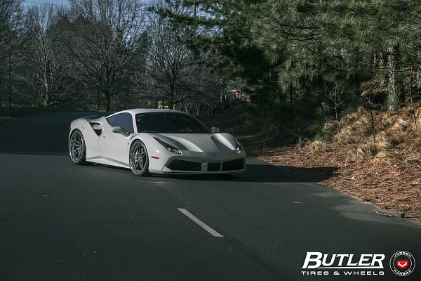 Фото дисков Vossen M-X1 (3-Piece) Сатиновый темный лак на Ferrari 488