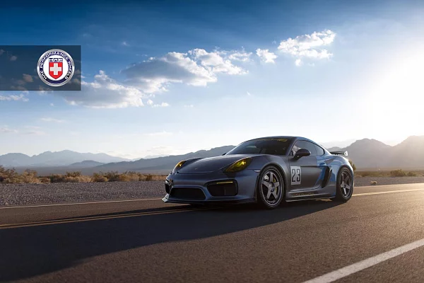 Фото дисков HRE C105 Матовый графит на Porsche Cayman II