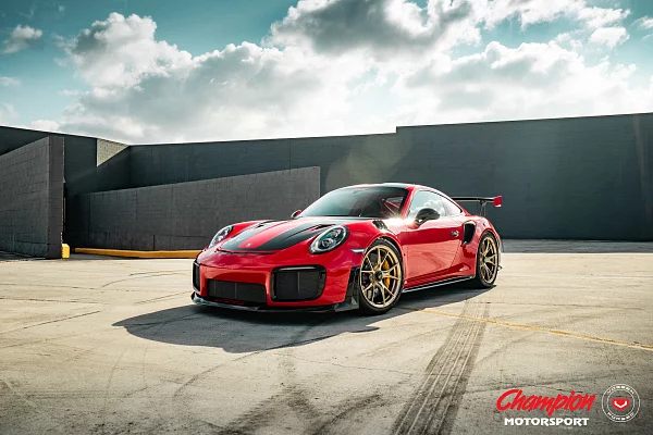 Фото дисков Vossen RS74 Глянцевое золото на Porsche 911 VII