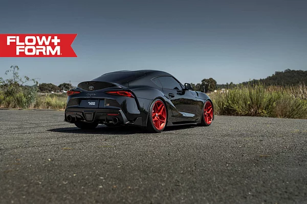 Фото дисков HRE FF11 Красный сатин на Toyota Supra A90