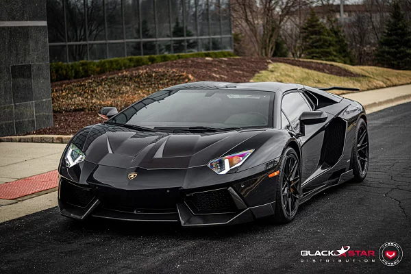 Фото дисков Vossen EVO-5 Черный глянец на Lamborghini Aventador