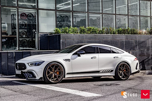 Фото дисков Vossen HF-5 Сатиновая бронза на Mercedes-Benz AMG GT I