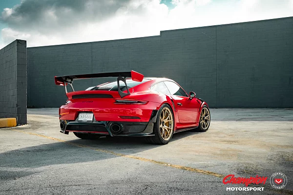 Фото дисков Vossen RS74 Глянцевое золото на Porsche 911 VII