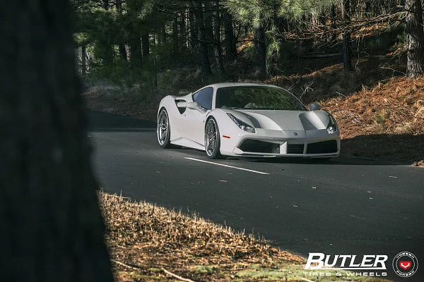 Фото дисков Vossen M-X1 (3-Piece) Сатиновый темный лак на Ferrari 488