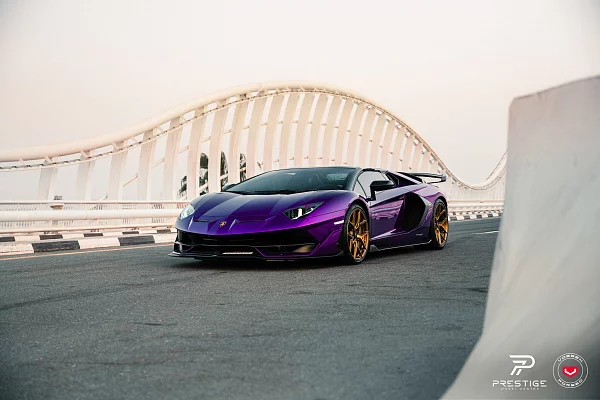 Фото дисков Vossen S21-01 Глянцевая медь на Lamborghini Aventador