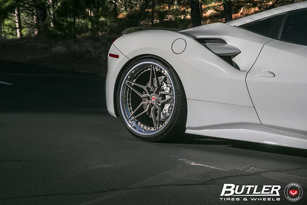 Фото дисков Vossen M-X1 (3-Piece) Сатиновый темный лак на Ferrari 488