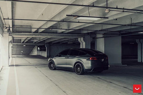 Фото дисков Vossen HF-8 Черный глянец на Tesla Model X
