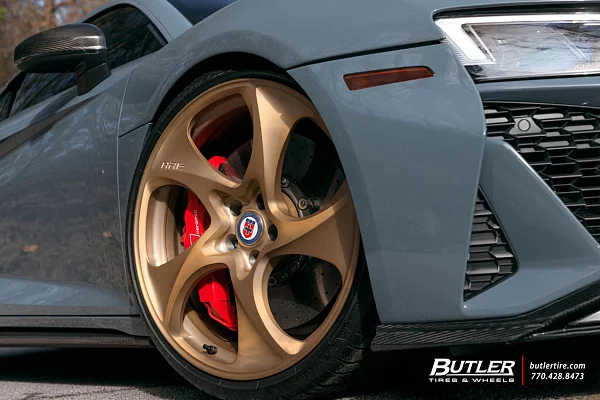 Фото дисков HRE 522M Сатиновое темное золото на Audi R8 (4S)