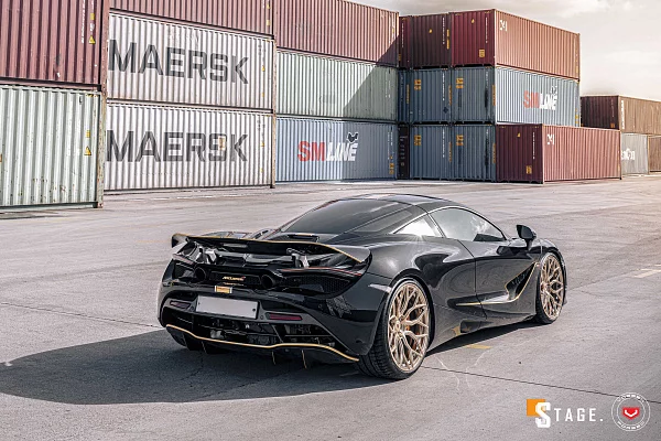 Фото дисков Vossen S17-01 Глянцевое золото на McLaren 720S
