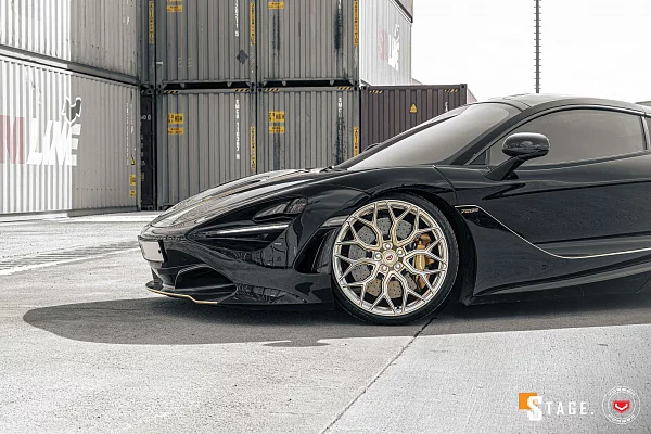 Фото дисков Vossen S17-01 Глянцевое золото на McLaren 720S