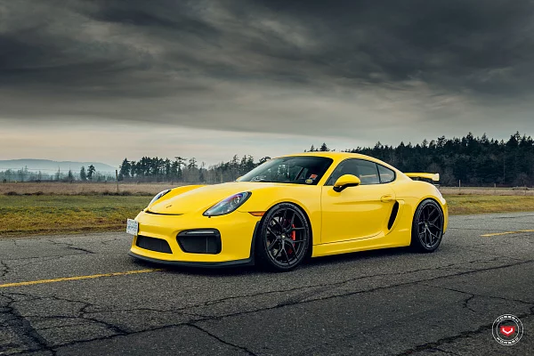 Фото дисков Vossen S21-01 Черный сатин на Porsche Cayman II