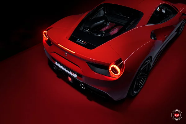 Фото дисков Vossen EVO-1 (3-Piece) Черный сатин на Ferrari 488