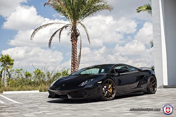 Фото дисков HRE P101 Сатиновая бронза на Lamborghini Gallardo