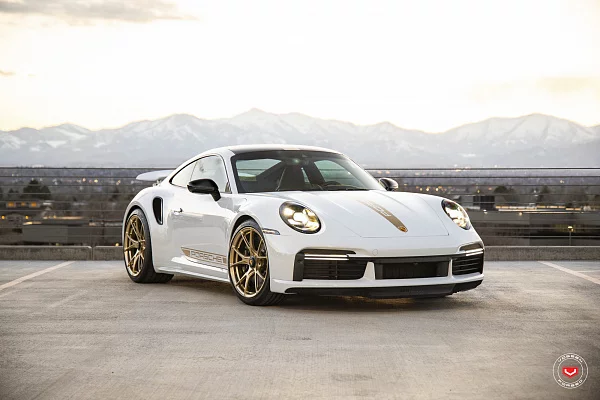Фото дисков Vossen RS19 Глянцевое золото на Porsche 911 VIII