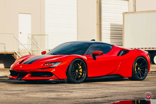 Фото дисков Vossen M-X2 Черный сатин на Ferrari SF90