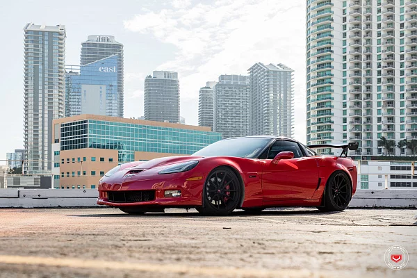 Фото дисков Vossen M-X2 Черный сатин на Chevrolet Corvette C6
