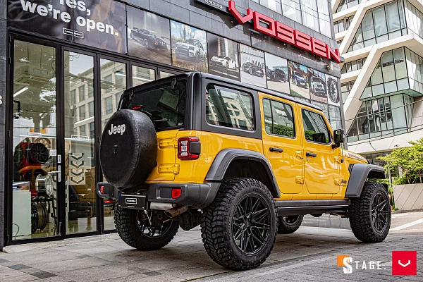 Фото дисков Vossen HF-7 Черный глянец на Jeep Wrangler IV (JL)