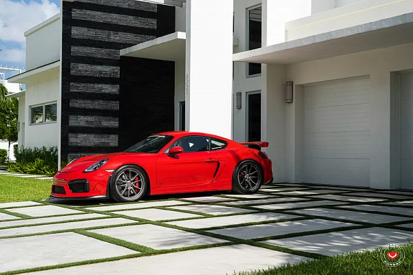 Фото дисков Vossen ML-X2 Сатиновый темный лак на Porsche Cayman II