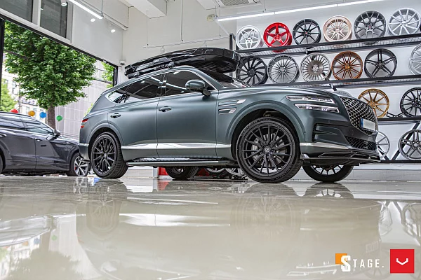 Фото дисков Vossen HF-4T Черный сатин на Genesis GV80