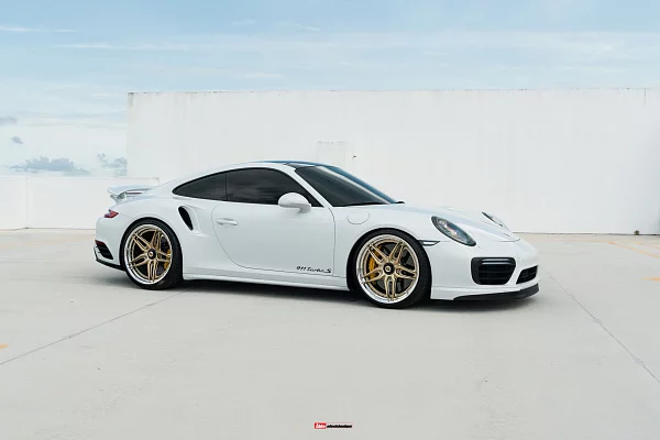 Фото дисков HRE S107SC Сатиновое золото на Porsche 911 VIII