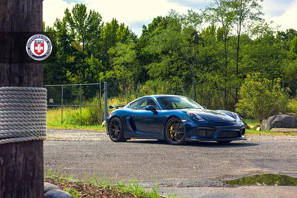 Фото дисков HRE P101 Сатиновая бронза на Porsche Cayman II