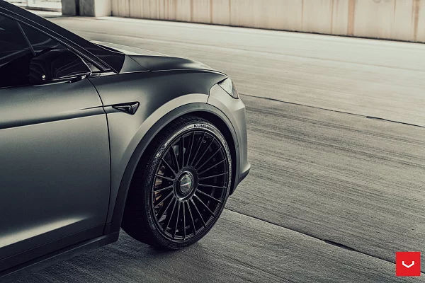 Фото дисков Vossen HF-8 Черный глянец на Tesla Model X